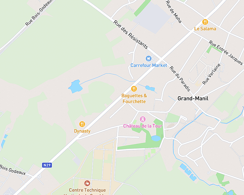 Une carte affichant l'emplacement de AniCura Clinique Vétérinaire du Château à Gembloux