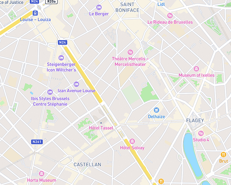 Een kaart met de locatie van AniCura Vetocambre