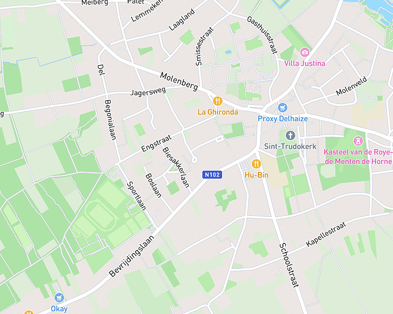 Une carte affichant l'emplacement de AniCura Cabinet Vétérinaire Herckenrode à Meerhout