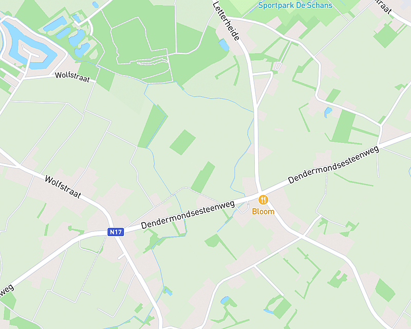 Een kaart met de locatie van AniCura Dierenkliniek De Vliet te Puurs