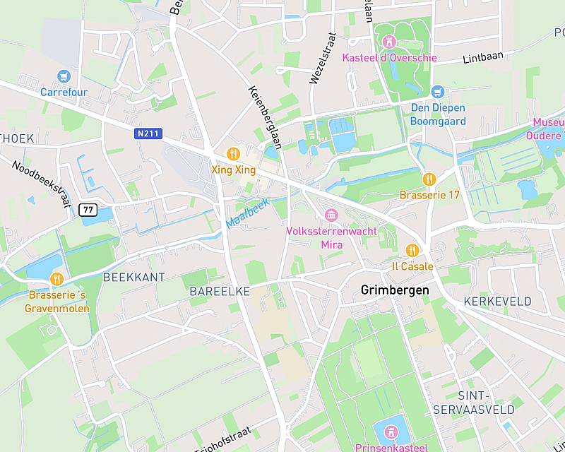 Een kaart met de locatie van AniCura Dierenartsenpraktijk Anthemis te Grimbergen