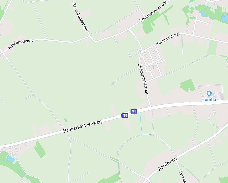 Een kaart met de locatie van AniCura Dierenkliniek De Molenhoek te Ninove