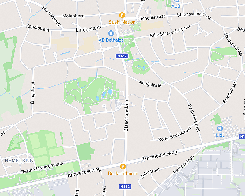 Een kaart met de locatie van AniCura Dierenartsencentrum Het Binnenhof te Beerse
